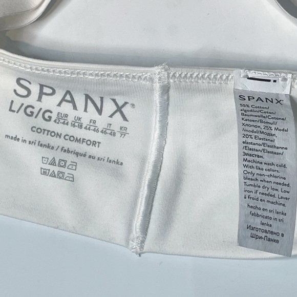 NWT Spanx Cotton Comfort Bralette Large White - Picture 6 of 6